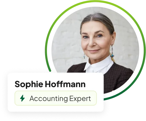 A woman with a name tag for Sophie Hoffmann.